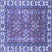 Square Oriental Blue Traditional Rug, abs3052blu