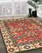 Abstract Red Oriental Rug in Family Room, abs3052