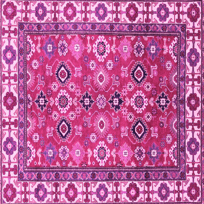 Square Oriental Pink Traditional Rug, abs3052pnk