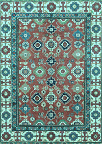 Oriental Light Blue Traditional Rug, abs3052lblu