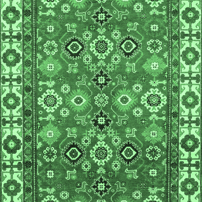 Machine Washable Oriental Emerald Green Traditional Area Rugs, wshabs3052emgrn