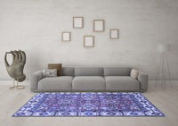 Machine Washable Oriental Blue Traditional Rug, wshabs3052blu