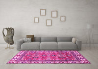 Machine Washable Oriental Pink Traditional Rug, wshabs3052pnk