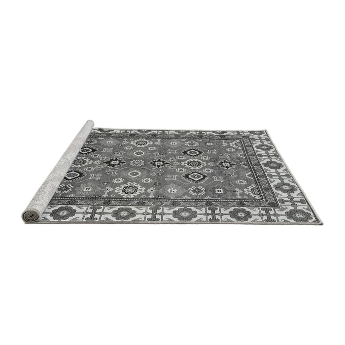 Sideview of Machine Washable Oriental Gray Traditional Rug, wshabs3052gry