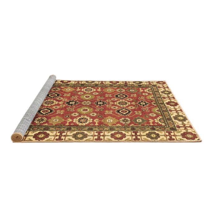 Sideview of Machine Washable Oriental Brown Traditional Rug, wshabs3052brn