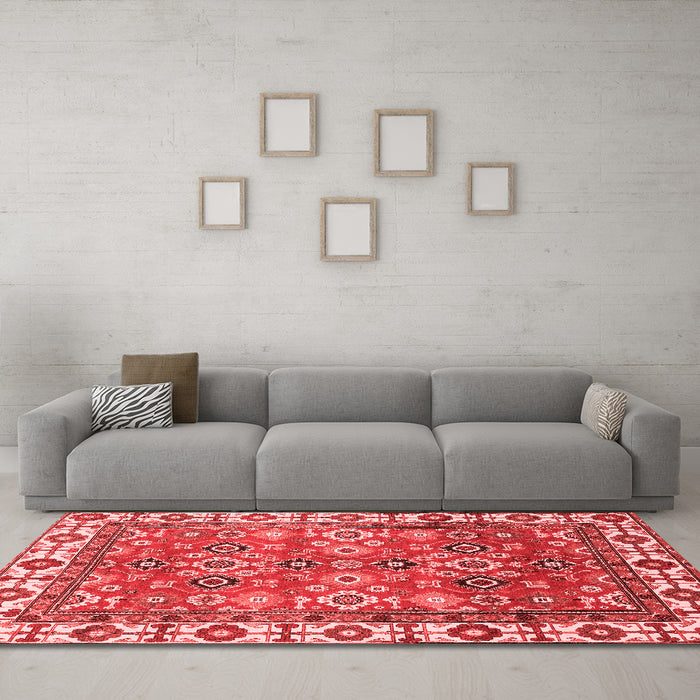 Traditional Red Washable Rugs