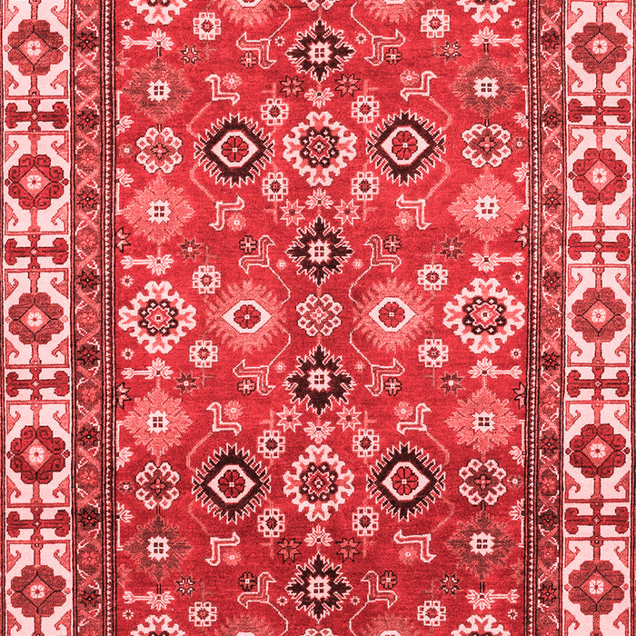 Machine Washable Oriental Red Traditional Rug, wshabs3052red