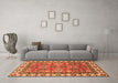 Machine Washable Oriental Orange Traditional Area Rugs in a Living Room, wshabs3052org