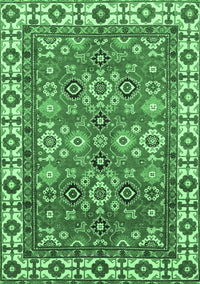 Oriental Emerald Green Traditional Rug, abs3052emgrn