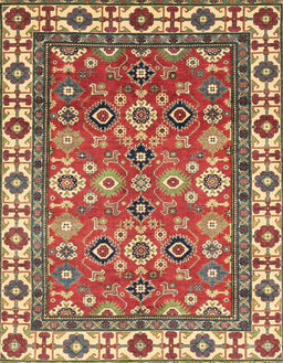 Machine Washable Abstract Red Rug, wshabs3052