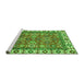 Sideview of Machine Washable Oriental Green Traditional Area Rugs, wshabs3052grn