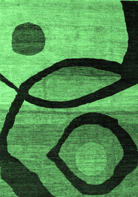 Abstract Emerald Green Modern Rug, abs3053emgrn