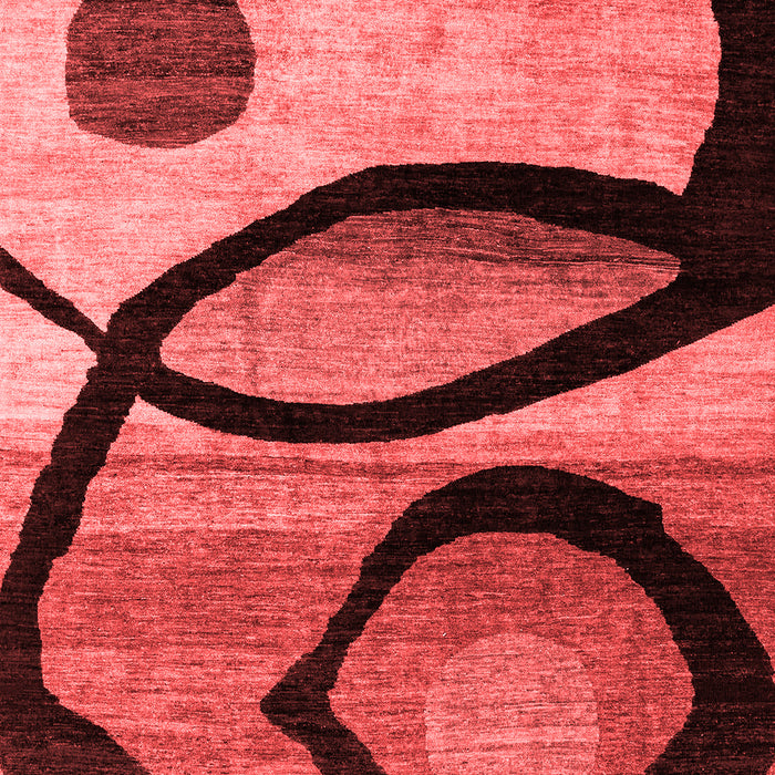 Machine Washable Abstract Red Modern Rug, wshabs3053red