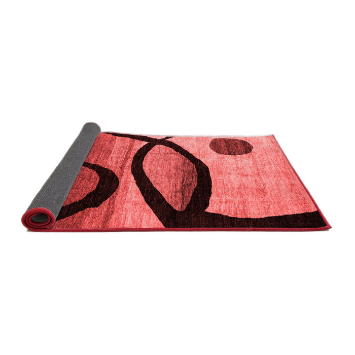Abstract Red Modern Area Rugs