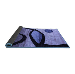 Sideview of Abstract Blue Modern Rug, abs3053blu