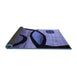 Sideview of Abstract Blue Modern Rug, abs3053blu