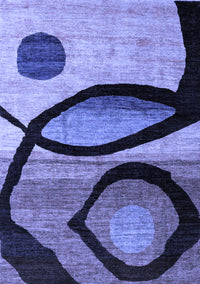 Abstract Blue Modern Rug, abs3053blu