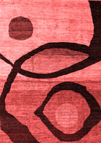 Abstract Red Modern Rug, abs3053red