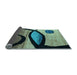 Sideview of Abstract Light Blue Modern Rug, abs3053lblu