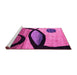 Sideview of Machine Washable Abstract Pink Modern Rug, wshabs3053pnk