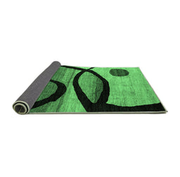 Sideview of Abstract Emerald Green Modern Rug, abs3053emgrn