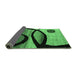 Sideview of Abstract Emerald Green Modern Rug, abs3053emgrn