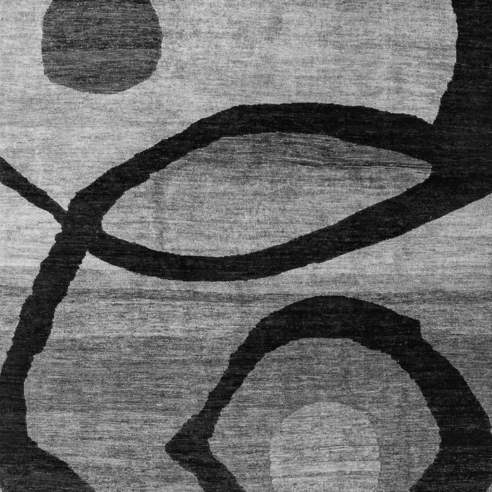 Machine Washable Abstract Gray Modern Rug, wshabs3053gry
