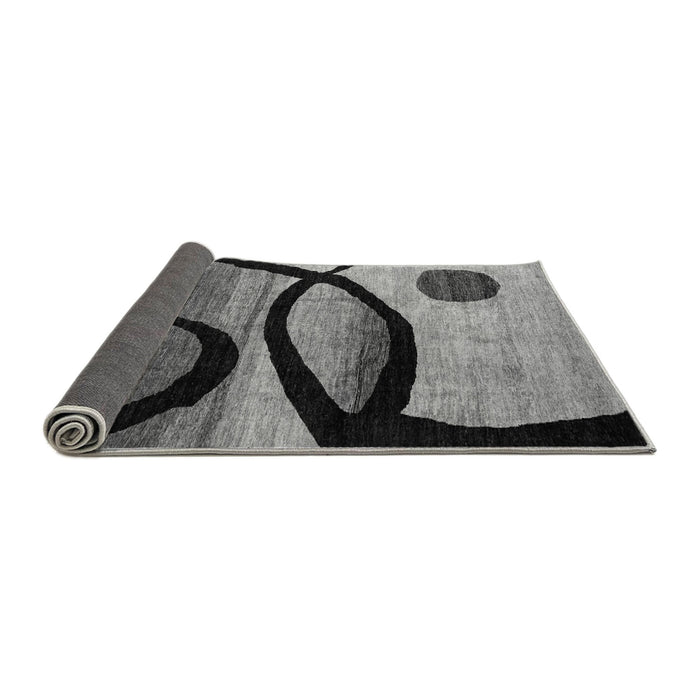 Sideview of Abstract Gray Modern Rug, abs3053gry