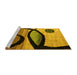 Sideview of Machine Washable Abstract Yellow Modern Rug, wshabs3053yw