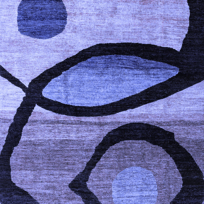 Machine Washable Abstract Blue Modern Rug, wshabs3053blu