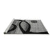 Sideview of Machine Washable Abstract Gray Modern Rug, wshabs3053gry