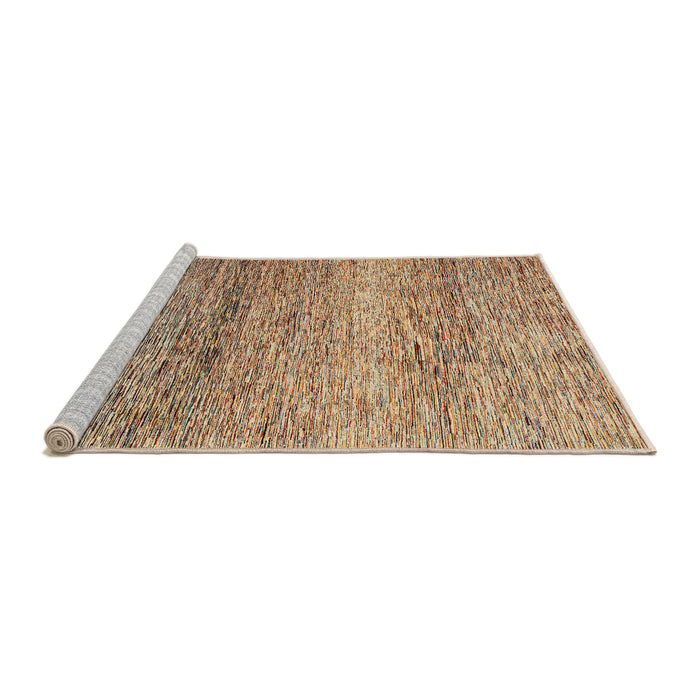 Sideview of Machine Washable Abstract Yellow Rug, wshabs3054