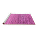 Sideview of Machine Washable Oriental Pink Modern Rug, wshabs3054pnk