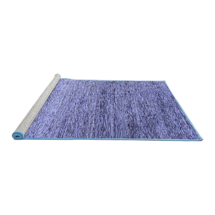 Sideview of Machine Washable Oriental Blue Modern Rug, wshabs3054blu