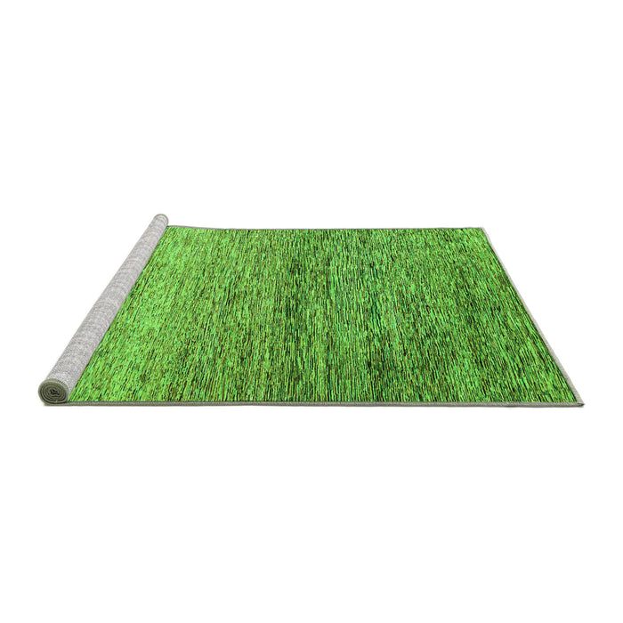 Sideview of Machine Washable Oriental Green Modern Area Rugs, wshabs3054grn