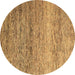 Round Oriental Brown Modern Rug, abs3054brn