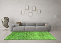 Machine Washable Oriental Green Modern Rug, wshabs3054grn