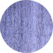 Round Oriental Blue Modern Rug, abs3054blu