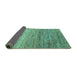 Sideview of Oriental Turquoise Modern Rug, abs3054turq