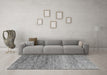 Machine Washable Oriental Gray Modern Rug in a Living Room,, wshabs3054gry