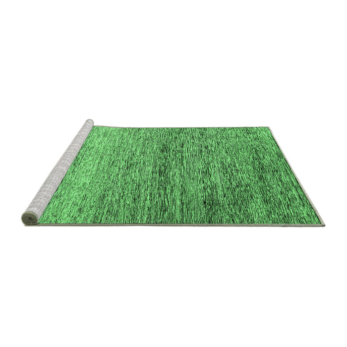 Sideview of Machine Washable Oriental Emerald Green Modern Area Rugs, wshabs3054emgrn