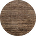 Round Abstract Bakers Brown Oriental Rug, abs3055