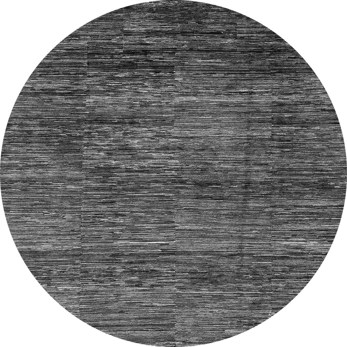 Round Machine Washable Oriental Gray Modern Rug, wshabs3055gry