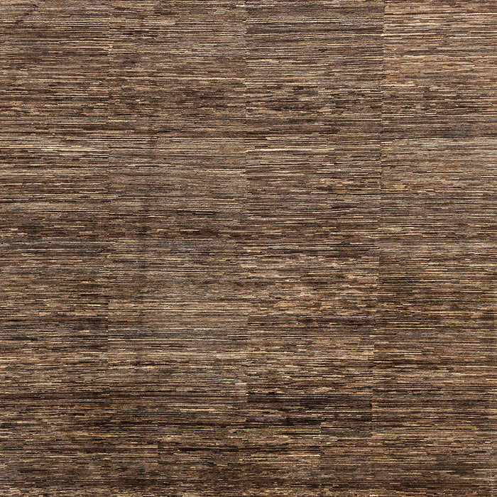 Square Machine Washable Abstract Bakers Brown Rug, wshabs3055