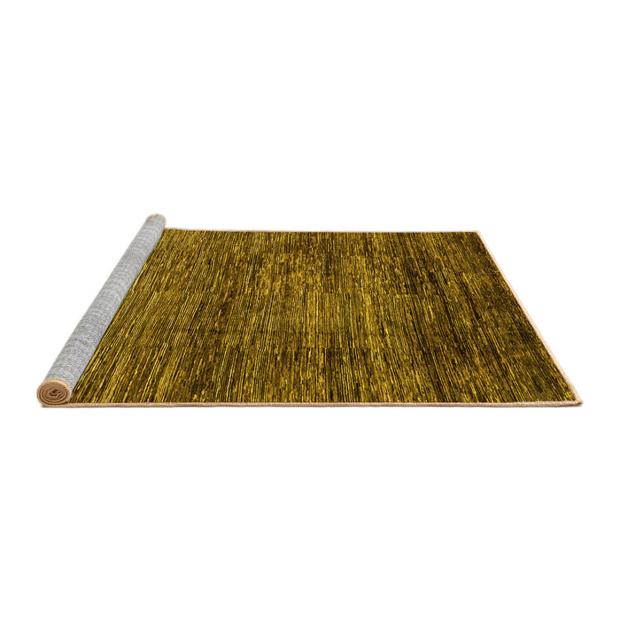Sideview of Machine Washable Oriental Yellow Modern Rug, wshabs3055yw