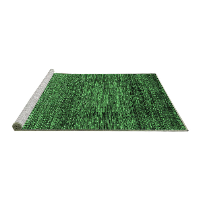 Sideview of Machine Washable Oriental Emerald Green Modern Area Rugs, wshabs3055emgrn
