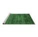 Sideview of Machine Washable Oriental Emerald Green Modern Area Rugs, wshabs3055emgrn