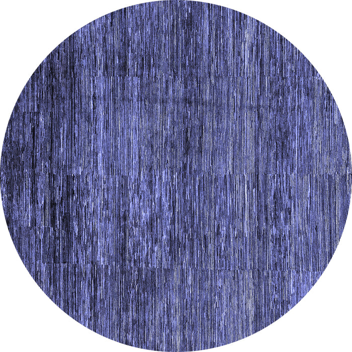 Round Oriental Blue Modern Rug, abs3055blu