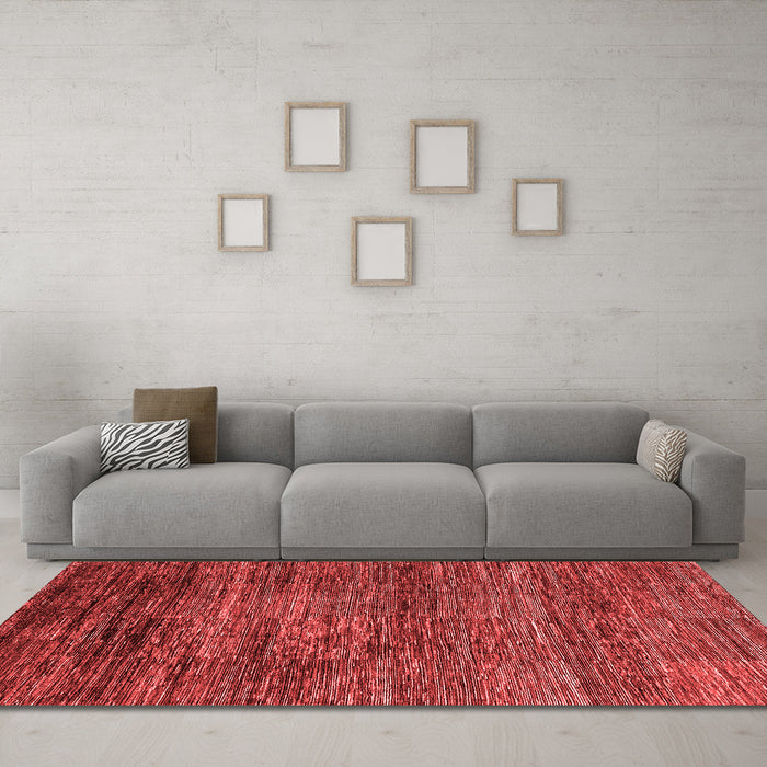 Modern Red Washable Rugs