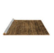 Sideview of Machine Washable Oriental Brown Modern Rug, wshabs3055brn